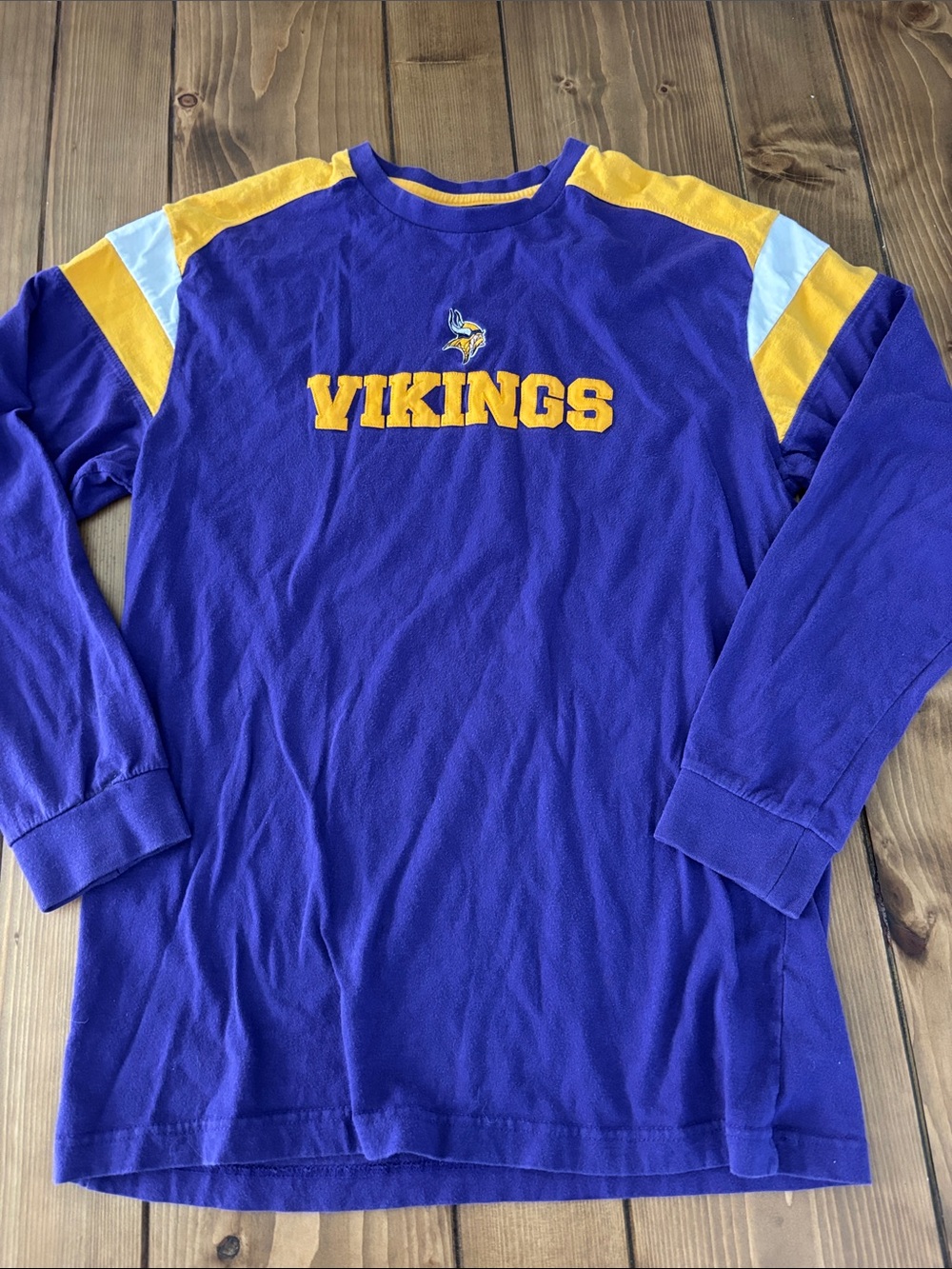 NFL Vikings Long Sleeve Shirt - Purple, Gold & White